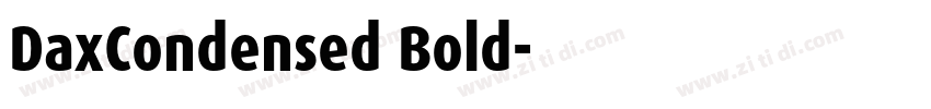 DaxCondensed Bold字体转换